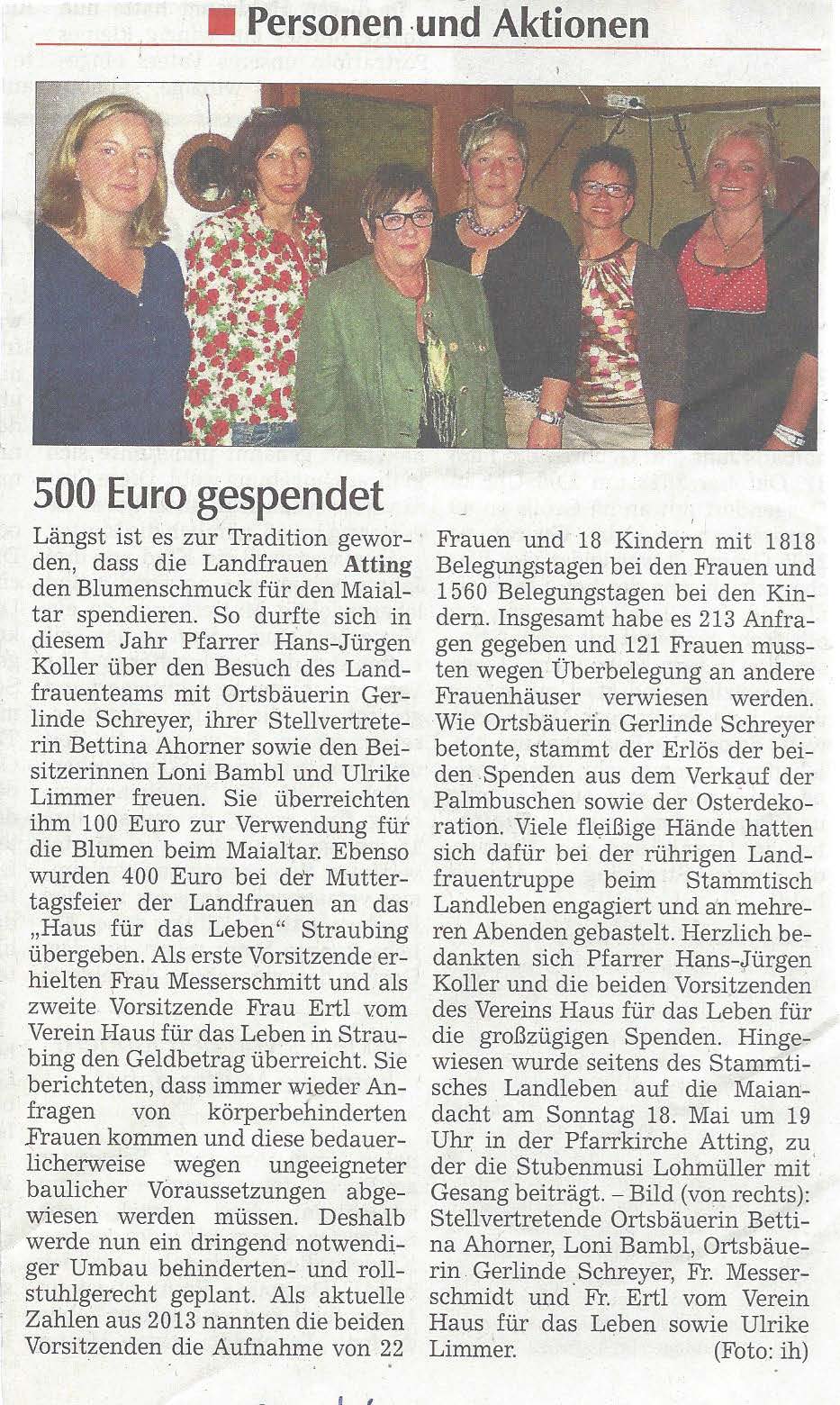 presseartikel_landfrauen_spenden