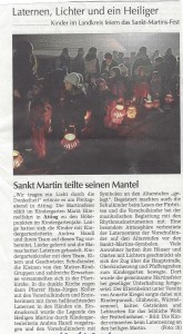 presseartikel_pfarrgemeinde_feiert_martinsfest_mit_kindergarten