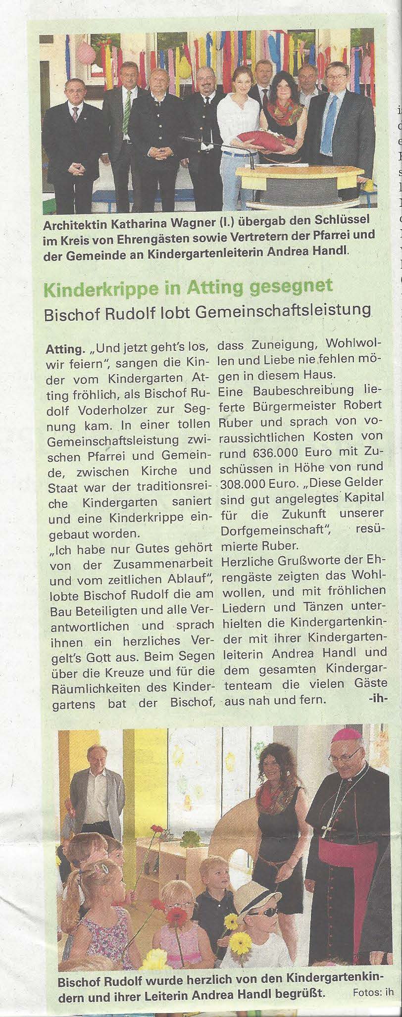 presseartikel_kindergartensegnung_gäuboden_aktuell