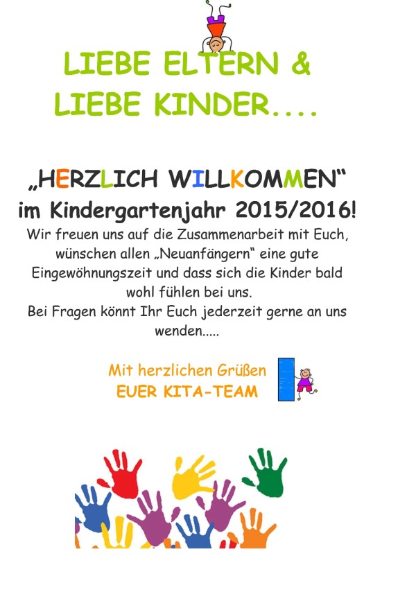 Herzlich willkommen zum neuen Kindergartenjahr | Pfarrgemeinde Atting-Rain